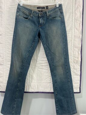 Vintage Ed Hardy Women's Bootcut Jeans in Faded Blue Wash